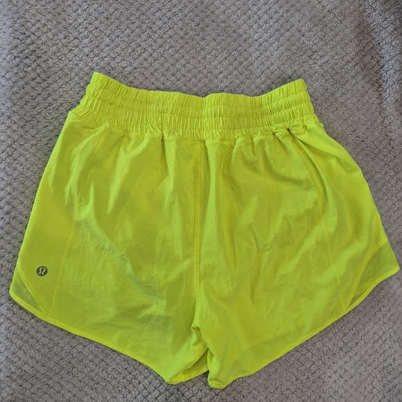 Lululemon Hotty Hot Short Size 6 Neon Green Athletic Shorts - Picture 3 of 6